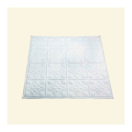 Acoustic Ceiling Products Great Lakes Tin Hamilton 2' X 2' Nail-up Tin Ceiling Tile in Gloss White - T52-00